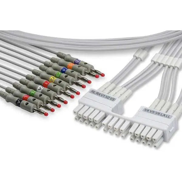 Cables and Sensors Mortara/Burdick Compatible Banana Style EKG Leadwire