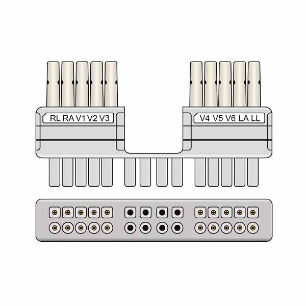 Cables and Sensors Mortara &gt; Burdick Compatible EKG Leadwire - 9293-047-60