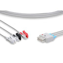 Cables and Sensors Nihon Kohden ECG Leadwire  BR-913P - 3 Leads Snap