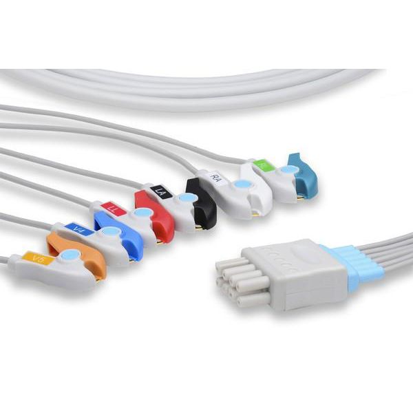 Cables and Sensors Nihon Kohden ECG Leadwire  BR-903P - 3 Leads Pinch/Grabber