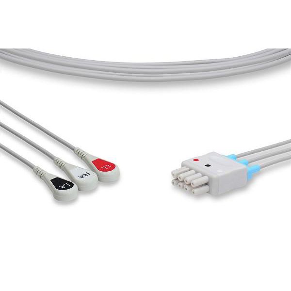 Cables and Sensors Nihon Kohden ECG Leadwire  BR-916P - 6 Leads Snap