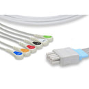 Cables and Sensors Nihon Kohden ECG Leadwire  BR-906P - 6 Leads Pinch/Grabber