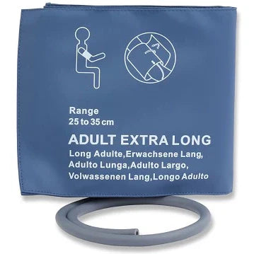 Cables and Sensors Reusable NIBP Cuff  Adult Long (23 - 46 cm) - Single Hose