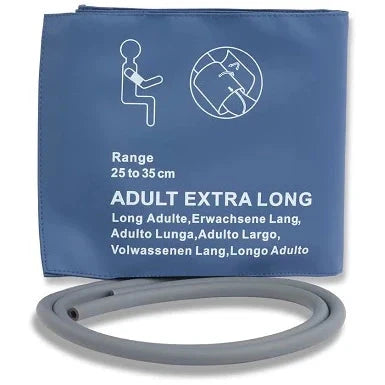Cables and Sensors Reusable NIBP Cuff  Large Adult Long (31 - 53 cm) - Dual Tube Hose