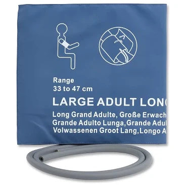 Cables and Sensors Reusable NIBP Cuff  Large Adult Long (31 - 53 cm) - Dual Tube Hose