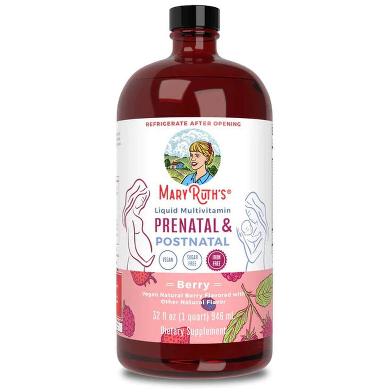 Mary Ruth's Prenatal & Postnatal Liquid Multivitamin Liquid, Berry Flavor (Case of 6) 