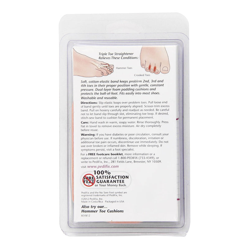 Triple Toe Straightener PediFix One Size Fits Most Pull-On Right Foot 
