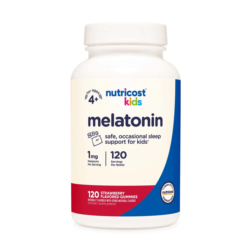 nutricost Kids 1 mg Melatonin Gummies, Strawberry Flavor (Case of 1440)