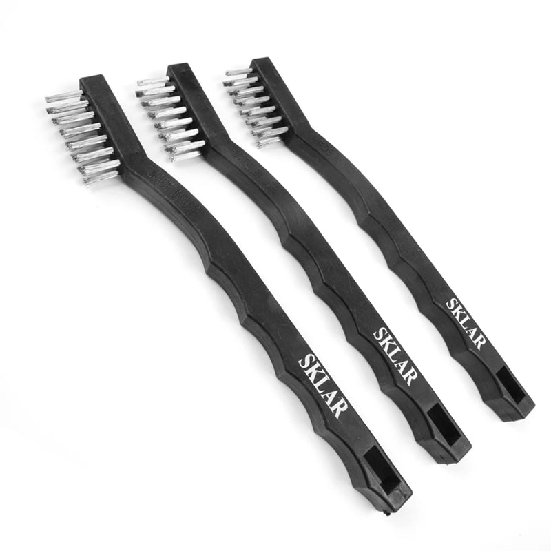Instrument Cleaning Brush - 7-1/4", Stainless Steel Bristles, PK 12 - 10-1652