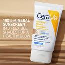 CeraVe Hydrating Mineral Sunscreen Medium Sheer Tint, SPF 30, 1.7-ounce Tube (Each)