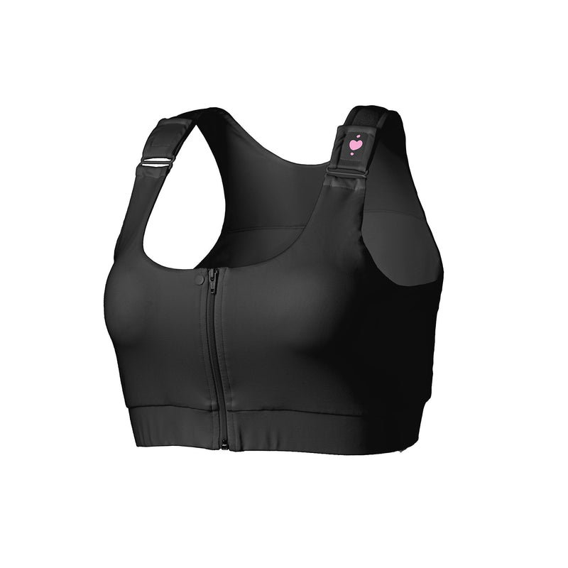 heart&core Sports and Medical LLC Shirl Post Surgical Bra, Black, Large (36/CS) 
