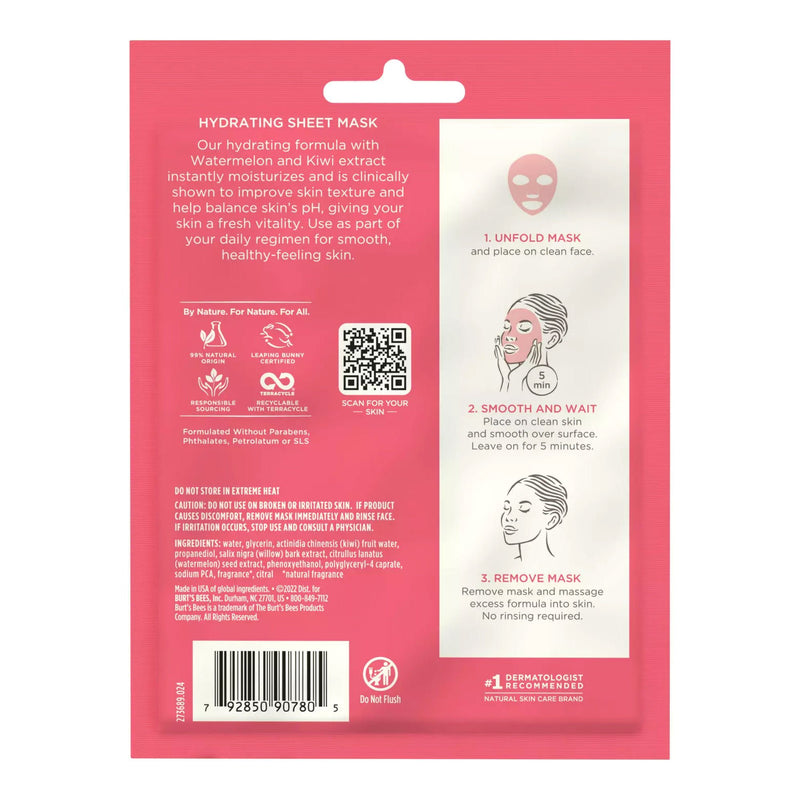 Burt's Bees Hydrating Sheet Mask Watermelon (6/CT)