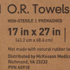 McKesson Blue O.R. Towel, 17 x 27 Inch (Case of 100 Items)
