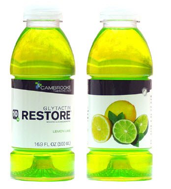 Cambrooke Therapeutics Glytactin Restore Lemon-Lime Beverage for Phenylketonuria (PKU), 16.9-oz. (12/CS) 