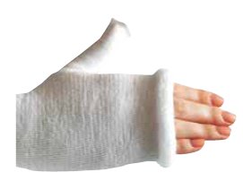 Thumb Spica Stockinette Delta Terry-Net 2 X 19 Inch, Synthetic Fiber, Long Arm, 10/CS (Case of 10)