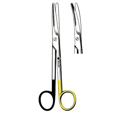 Sklar Edge Sklarhone Super-Cut TC Mayo Dissecting Scissors - 5-1/2", Straight, 1 Razor Edge, 1 Micro-Serrated Edge - 16-3530