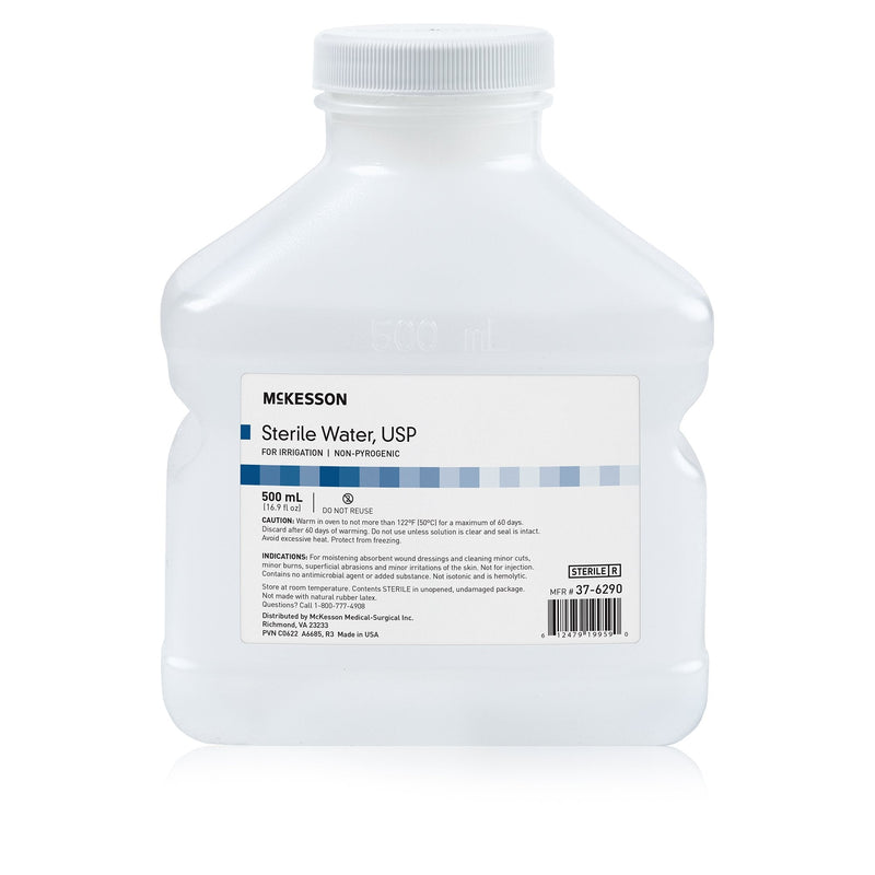 McKesson Brand McKesson Irrigation Solution, 500 mL Screw-Top Bottle (18/CS) 