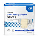 McKesson Ultra Plus Stretch Heavy Absorbency Incontinence Brief, Large / X-Large (Case of 80)