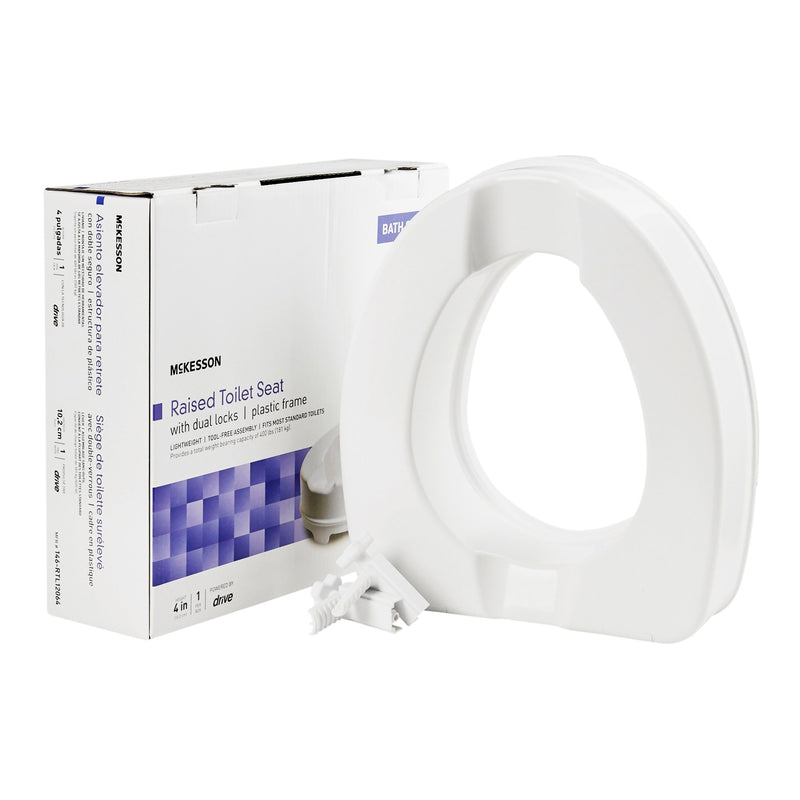 McKesson Raised Toilet Seat, 4-Inch Height (Each)