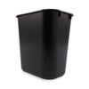Deskside Wastepaper Basket, 3.25 Gallon Capacity, Black (Each)