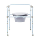 McKesson Folding, Fixed Arm, Steel Commode Chair, 17 – 23 Inch (Each)
