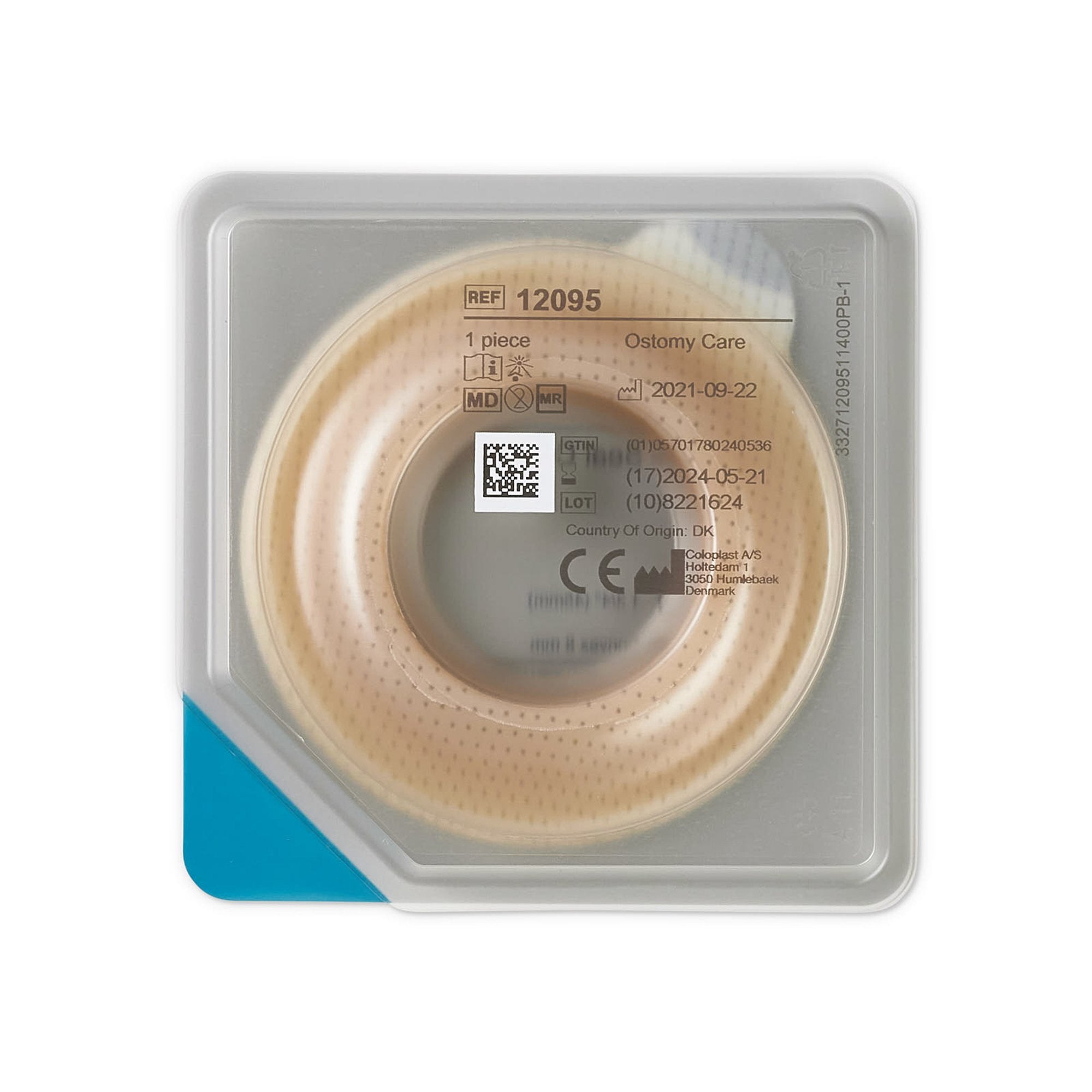 Coloplast Ostomy Seal Brava Convex, Starter Hole 1-3/4 Inch (45mm) For Use with Ostomy Pouch (10/BX) 