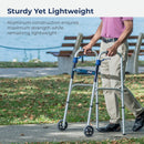 Drive DeVilbiss Healthcare drive Aluminum Dual Release Folding Walker, 32 – 39 Inch Height 