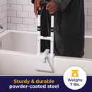 drive Clamp-On Tub Rail, White Steel, 14.5 – 17 Inch Height (Each)