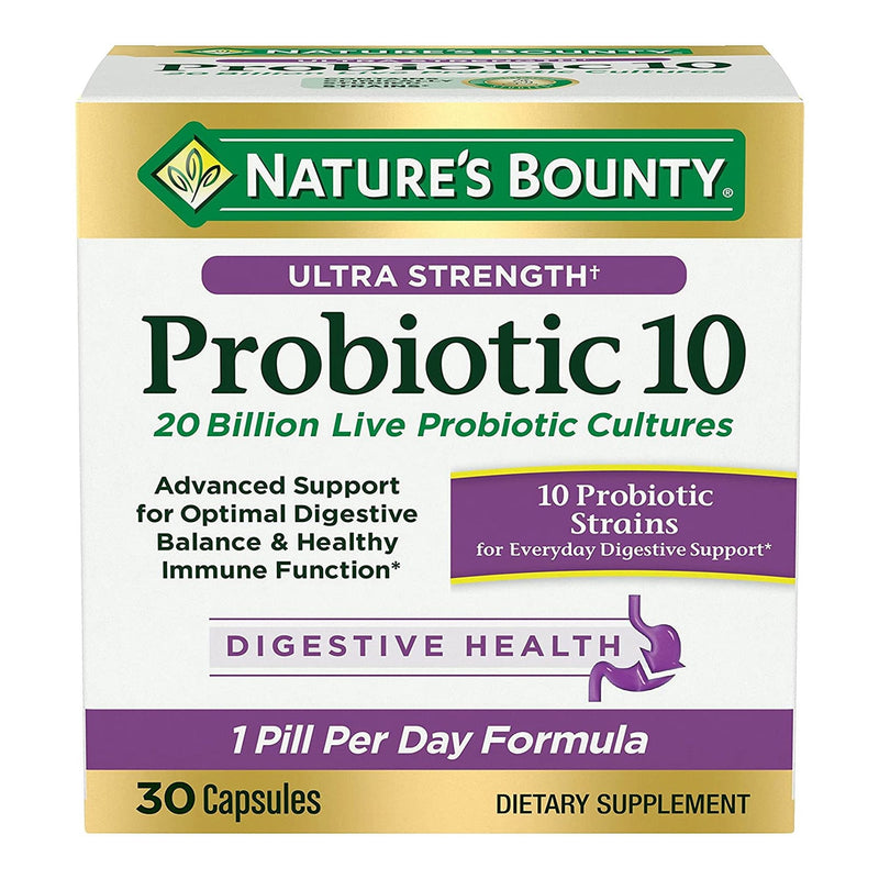 US Nutrition Nature's Bounty Ultra Strength Probiotic 10 Capsules 