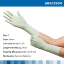 McKesson Perry Performance Plus Polyisoprene Surgical Glove, Size 7, Green (Case of 4 Boxes)