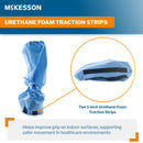 Boot Cover McKesson One Size Fits Most Knee High Foam Traction Strip Sole Blue NonSterile (Case of 120)
