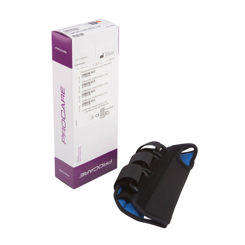 ProCare ComfortForm Wrist Brace with Palmar Stay, Black, Medium, Left-Hand (Each)