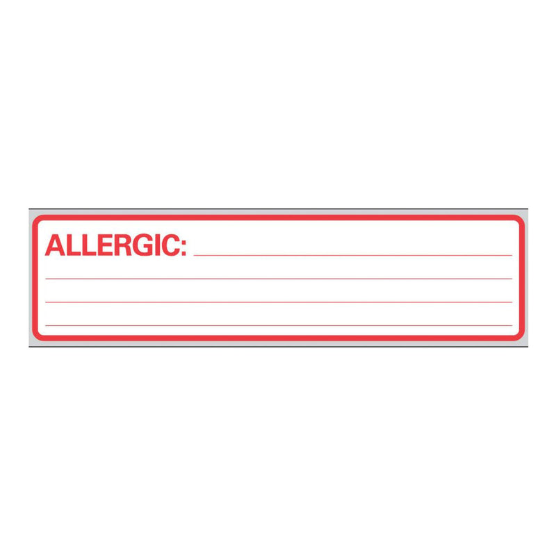 PDC Healthcare Timemed Pre-Printed Allergy Alert Label Removable Tape, 6 x 1 Inch