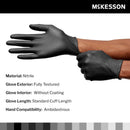 McKesson Confiderm LDC Nitrile Exam Glove, Extra Large, Black (Case of 2300)