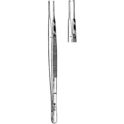 Sklar Gerald Tissue Forceps - 7", Straight, 1x2 Teeth - 47-1173 