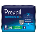 Prevail Daily Underwear Maximum Absorbent Underwear, Extra Extra Large (Case of 56)