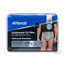 Attends Discreet Men's Underwear, Level 5, Small / Medium (Case of 80)