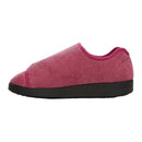 Silverts Women's Double Extra Wide Easy Closure Slippers, Dusty Rose, Size 10 