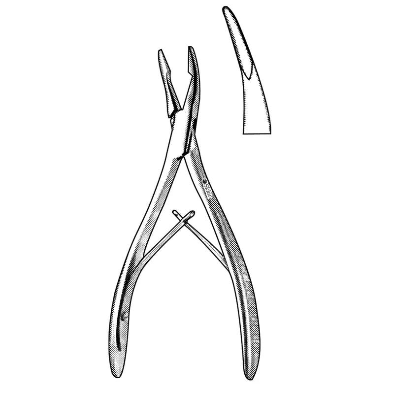 Sklar Beyer Rongeur - 6-3/4", Curved, 2mm - 40-4266
