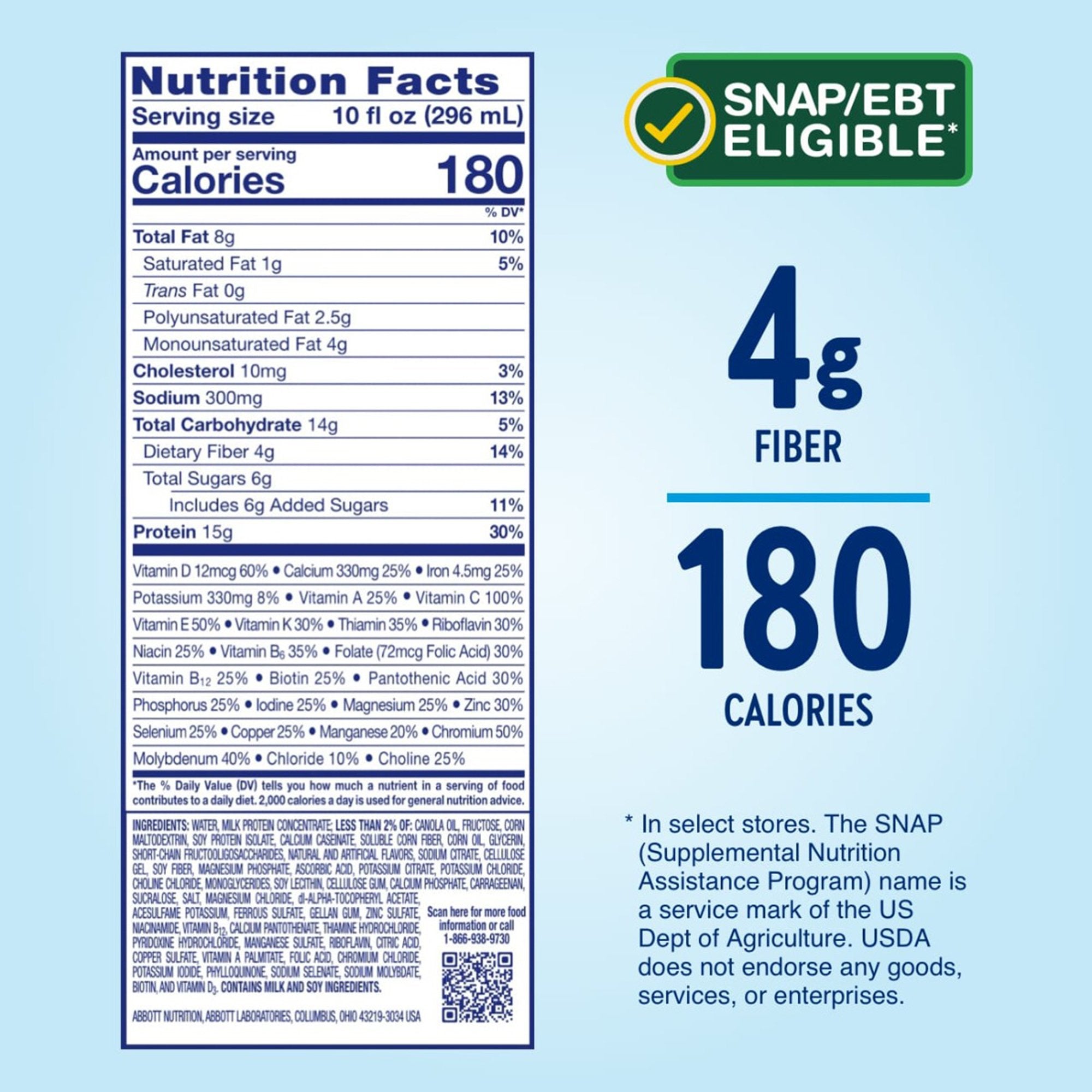 Abbott Nutrition Glucerna Hunger Smart Shake, Vanilla Flavor, 10-ounce bottle (24/CS) 