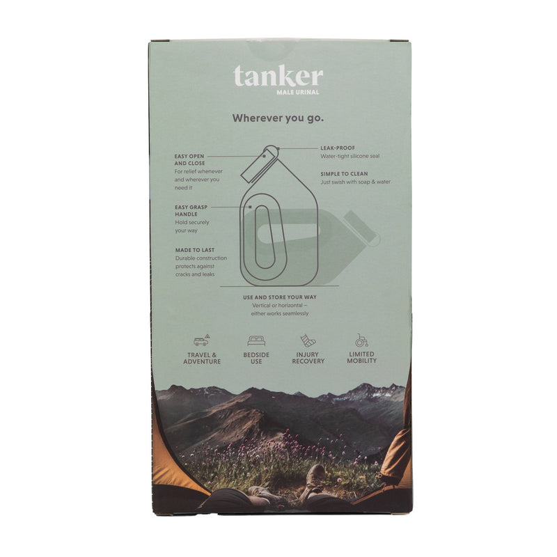 Boom Home Medical Tanker Portable Male Urinal, Khaki Green (24/CS) 