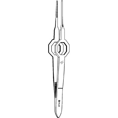 Sklar Foerster Ophthalmic Dressing Forceps - 3-3/4", Straight, Serrated - 66-6036
