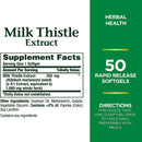US Nutrition Nature's Bounty Milk Thistle 1000 mg Herbal Supplement Softgels 