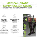 Green Drop Compression Socks – Medical-Grade Infused Support, S/M (Case of 48 Pairs)