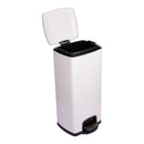 McKesson White Square Step-On Trash Can, 8 gallon (Case)