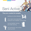 Seni Active Super Plus Overnight Heavy Absorbent Underwear, Large (Case of 72)