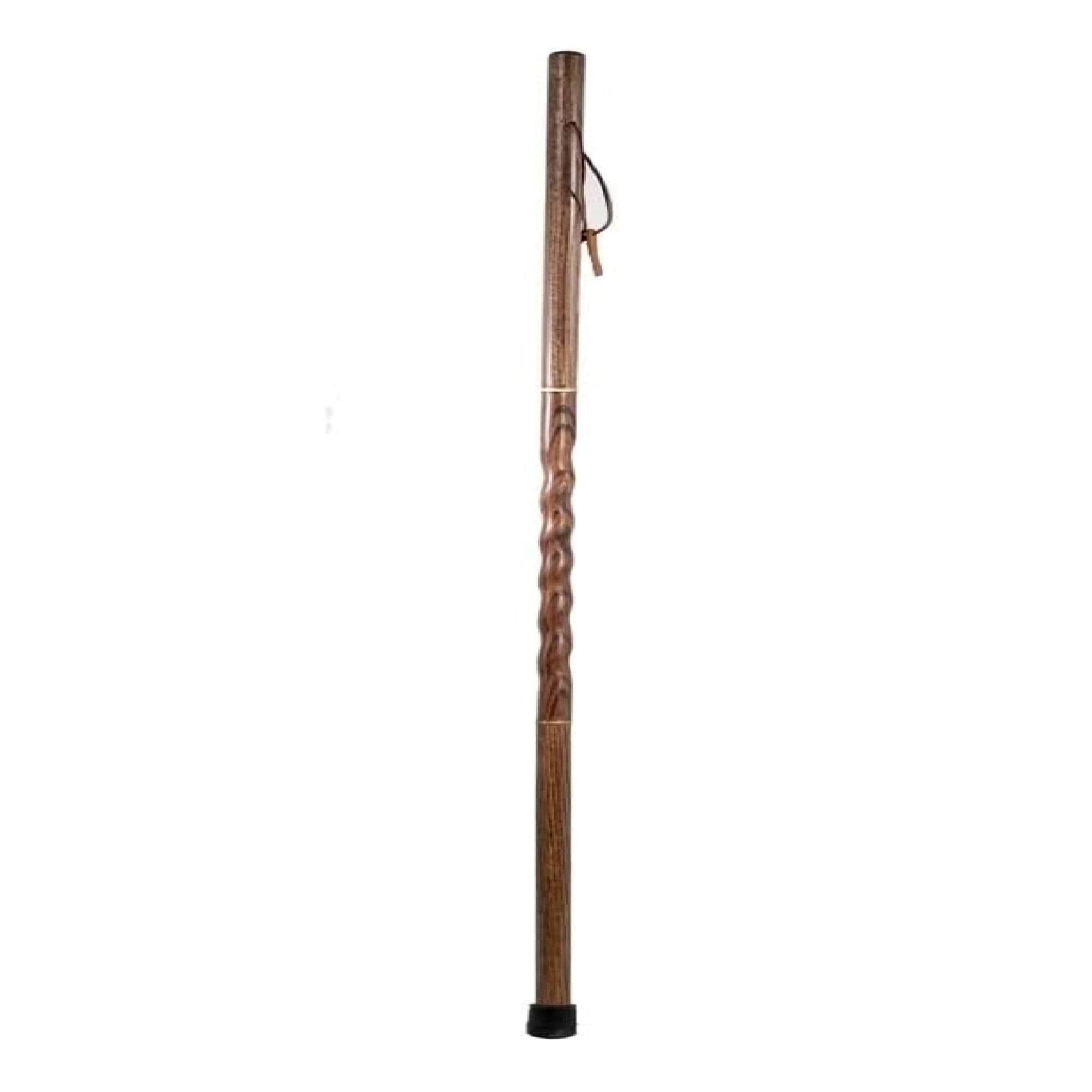 Mabis Healthcare Brazos Twisted Oak Traveler's Handcrafted Walking Stick, 55-Inch, Brown 