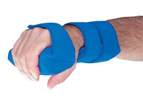 Wrist / Hand Splint AliMed Grip Ethafoam / Kydex Thermoplastic Left Hand Blue One Size Fits Most (Each)