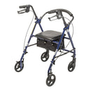 Drive DeVilbiss Healthcare drive Steel Rollator with 6 Inch Wheels, Blue 