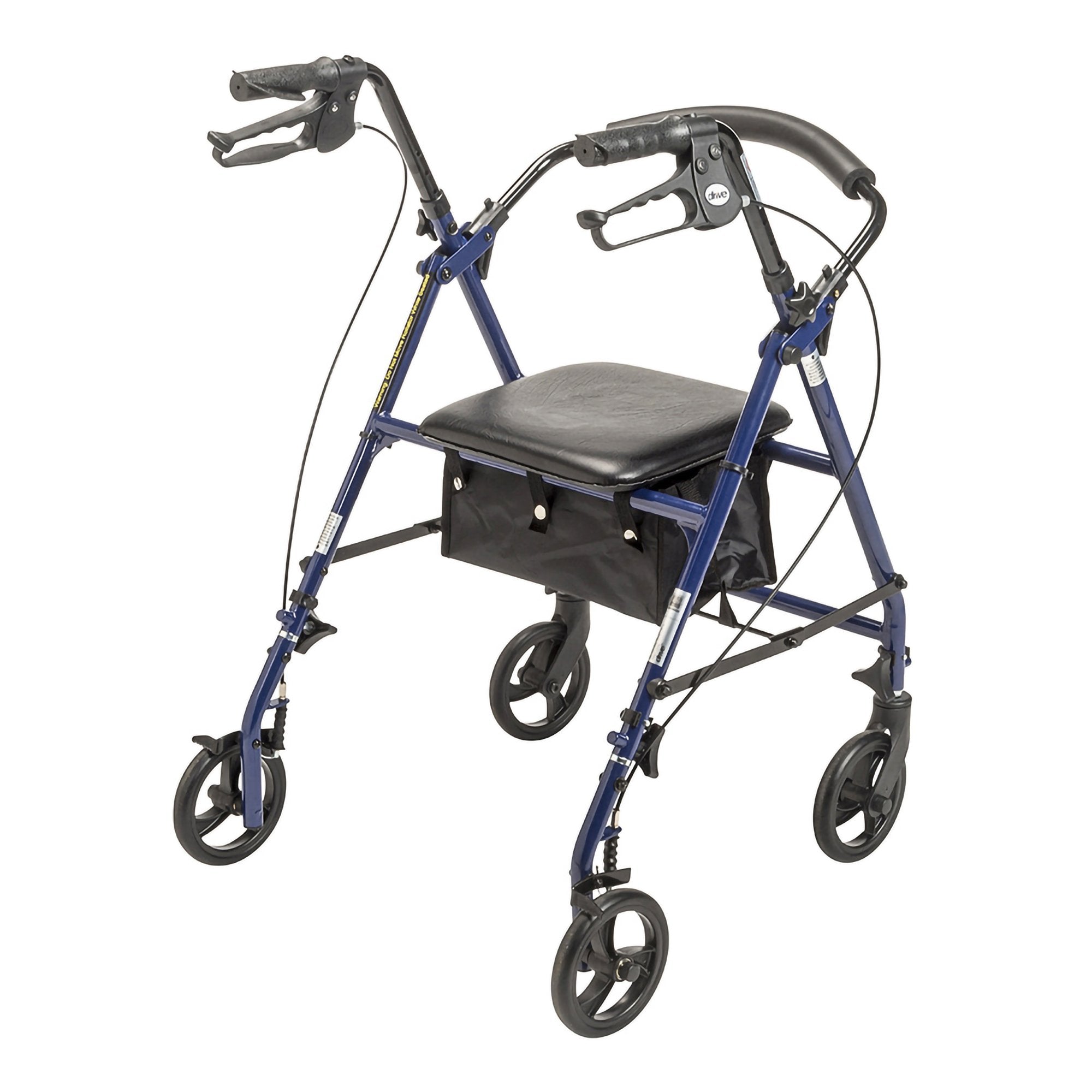 Drive DeVilbiss Healthcare drive Steel Rollator with 6 Inch Wheels, Blue 